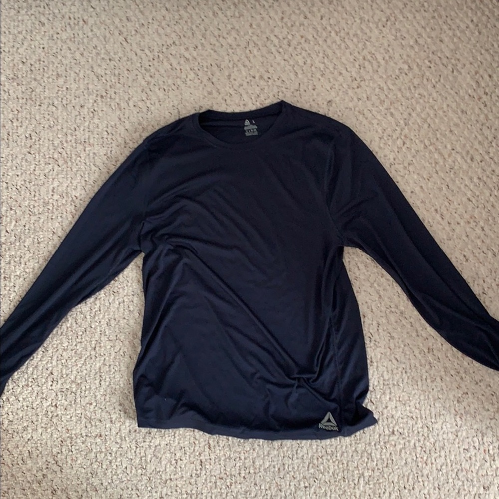 Large Reebok Navy Long Sleeve Athletic Shirt